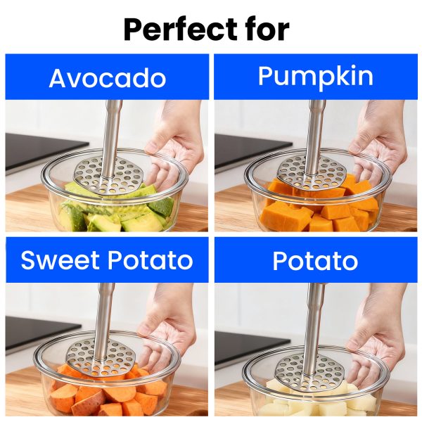 Aihomo Potato Masher 316L Stainless Steel