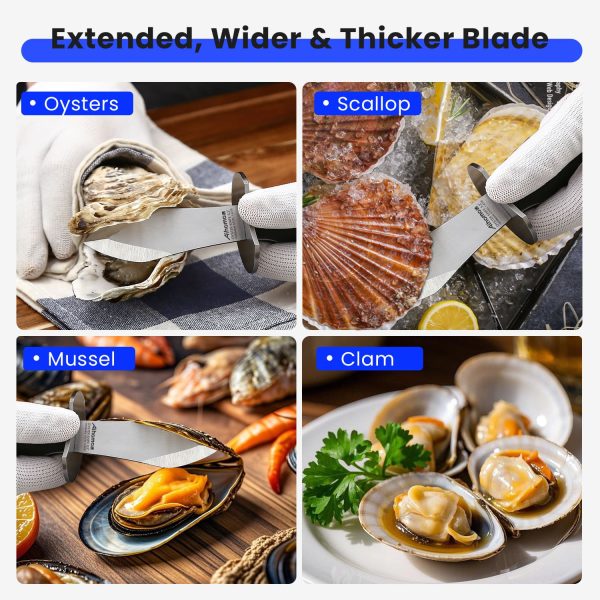 Aihomo Oyster Shucking Knife German Stainless Steel 1.4116
