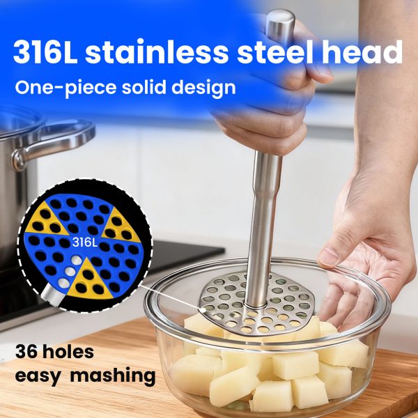Aihomo Potato Masher 316L Stainless Steel