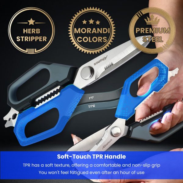 Aihomo All Purpose Kitchen Scissors with Herb Stripper