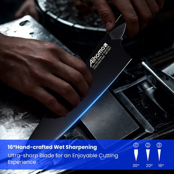 Aihomo Black Chef Knife & Carving Fork