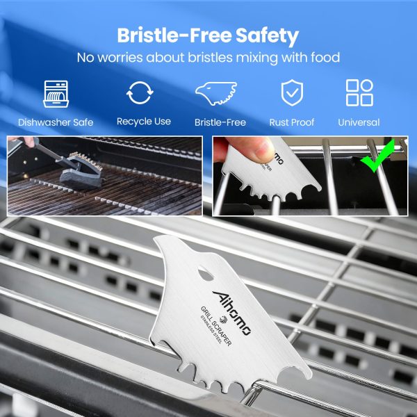 Aihomo Eagle Grill Scraper Stocking Stuffers, Bristle-Free BBQ Scraper