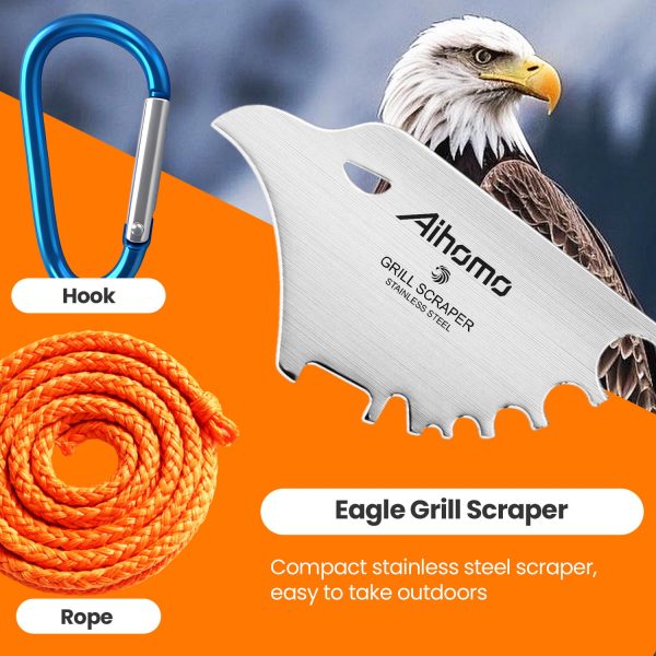 Aihomo Eagle Grill Scraper Stocking Stuffers, Bristle-Free BBQ Scraper
