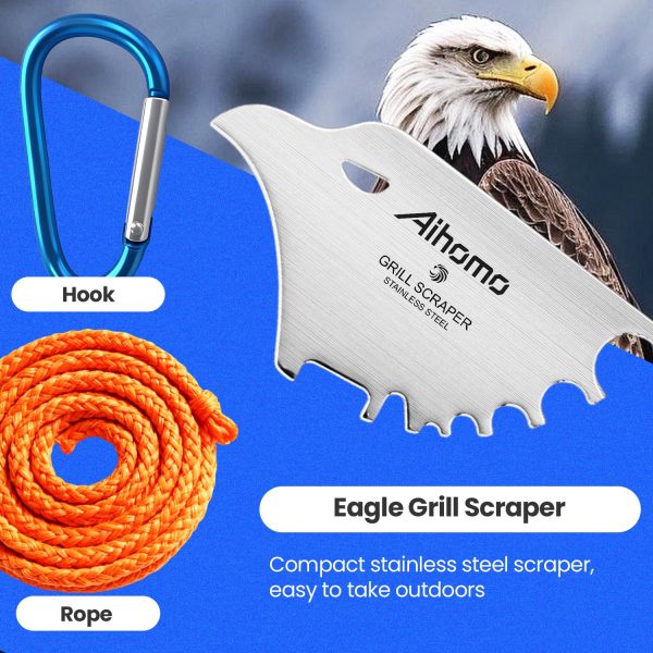 Aihomo Eagle Grill Scraper Stocking Stuffers, Bristle-Free BBQ Scraper