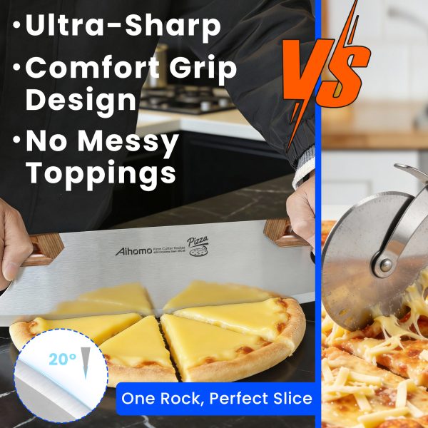 Aihomo Professional Pizza Cutter Rocker,