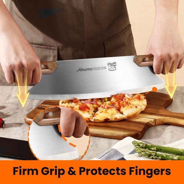 Aihomo Professional Pizza Cutter Rocker,