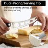 5.5 Inch Offset Cheese Knife Wide Serrated Edge